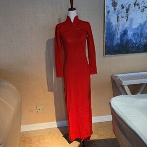 Adolfo At Saks Fifth Avenue Vintage Red Evening Dress
